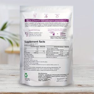 Multi Collagen Protein Powder, Type I, II, III, V, X, Hydrolyzed Collagen Peptides With Vitamin C, Hyaluronic Acid And Biotin, Unflavored, Easy Dissolve, 1 Pound (16 Oz) (6 Bags)